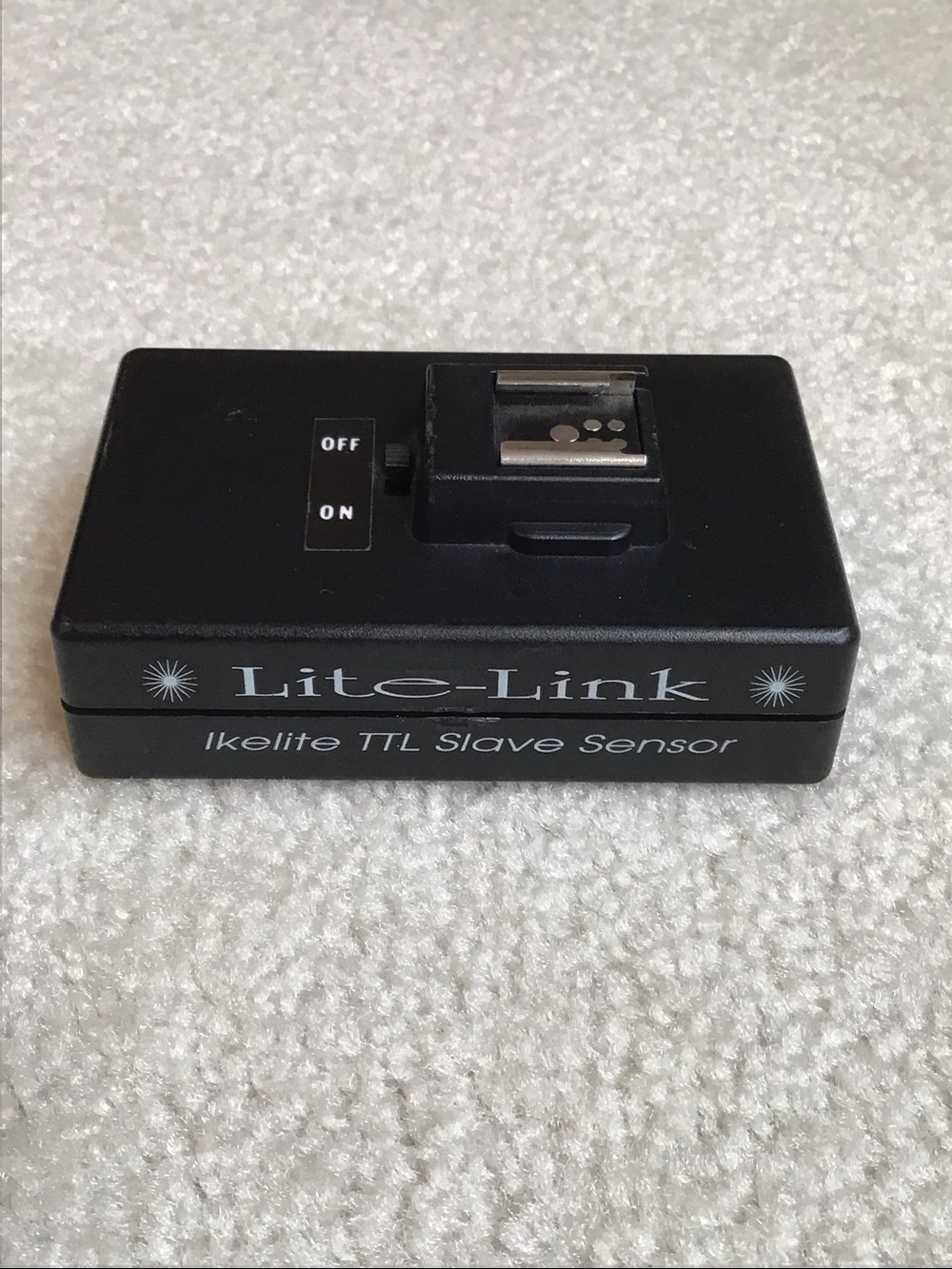 Vintage Lite-Link Ikelite TTL Slave Sensor, Black, 3 3/4” x 2 1/2”